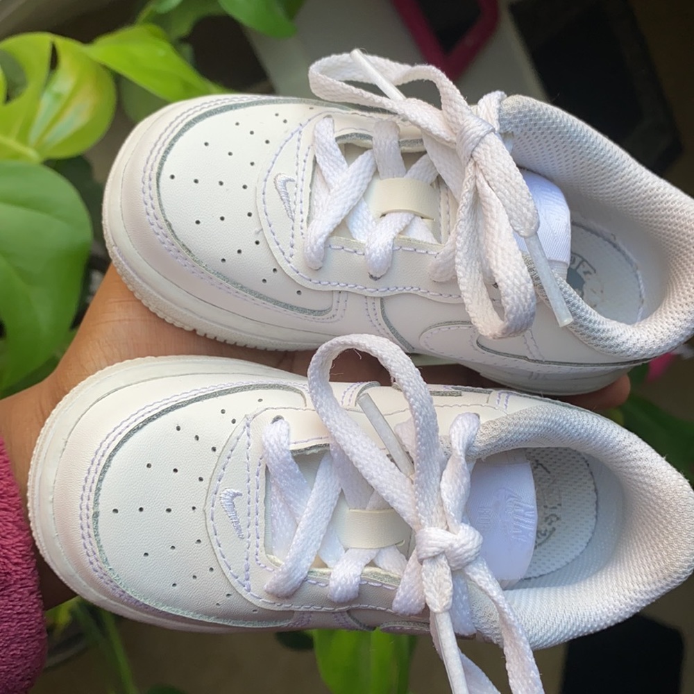 All White Nike Air Force 1 size 6c